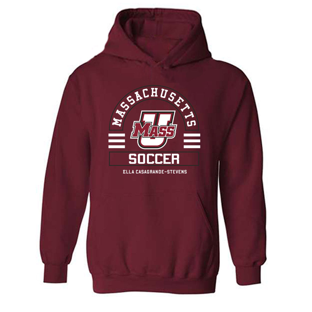 UMass - NCAA Women's Soccer : Ella Casagrande-Stevens - Classic Fashion Shersey Hooded Sweatshirt-0