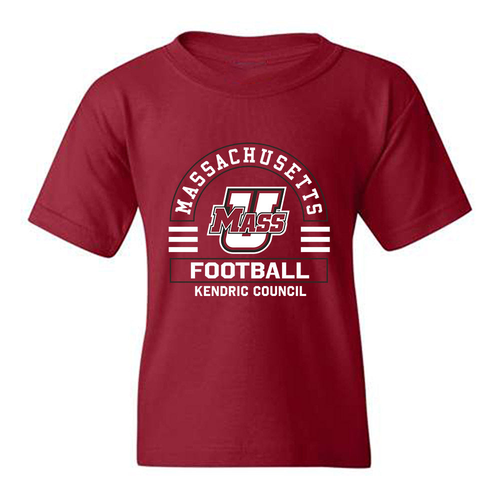 UMass - NCAA Football : Kendric Council - Classic Fashion Shersey Youth T-Shirt-0