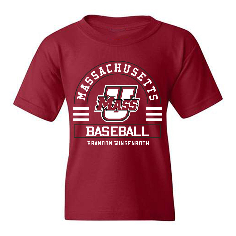 UMass - NCAA Baseball : Brandon Wingenroth - Classic Fashion Shersey Youth T-Shirt-0
