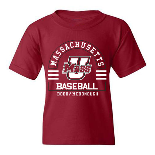 UMass - NCAA Baseball : Bobby McDonough - Classic Fashion Shersey Youth T-Shirt-0
