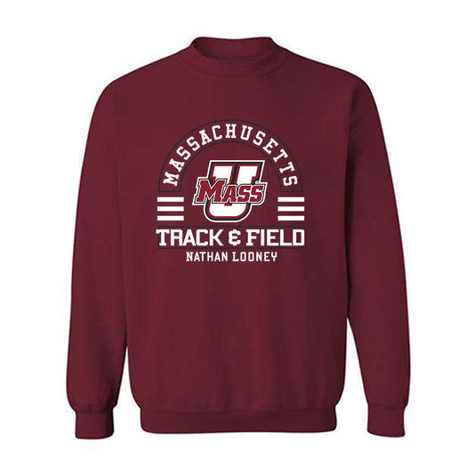 UMass - NCAA Men's Track & Field : Nathan Looney - Classic Fashion Shersey Crewneck Sweatshirt-0