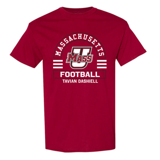 UMass - NCAA Football : Tavian Dashiell - Classic Fashion Shersey T-Shirt-0