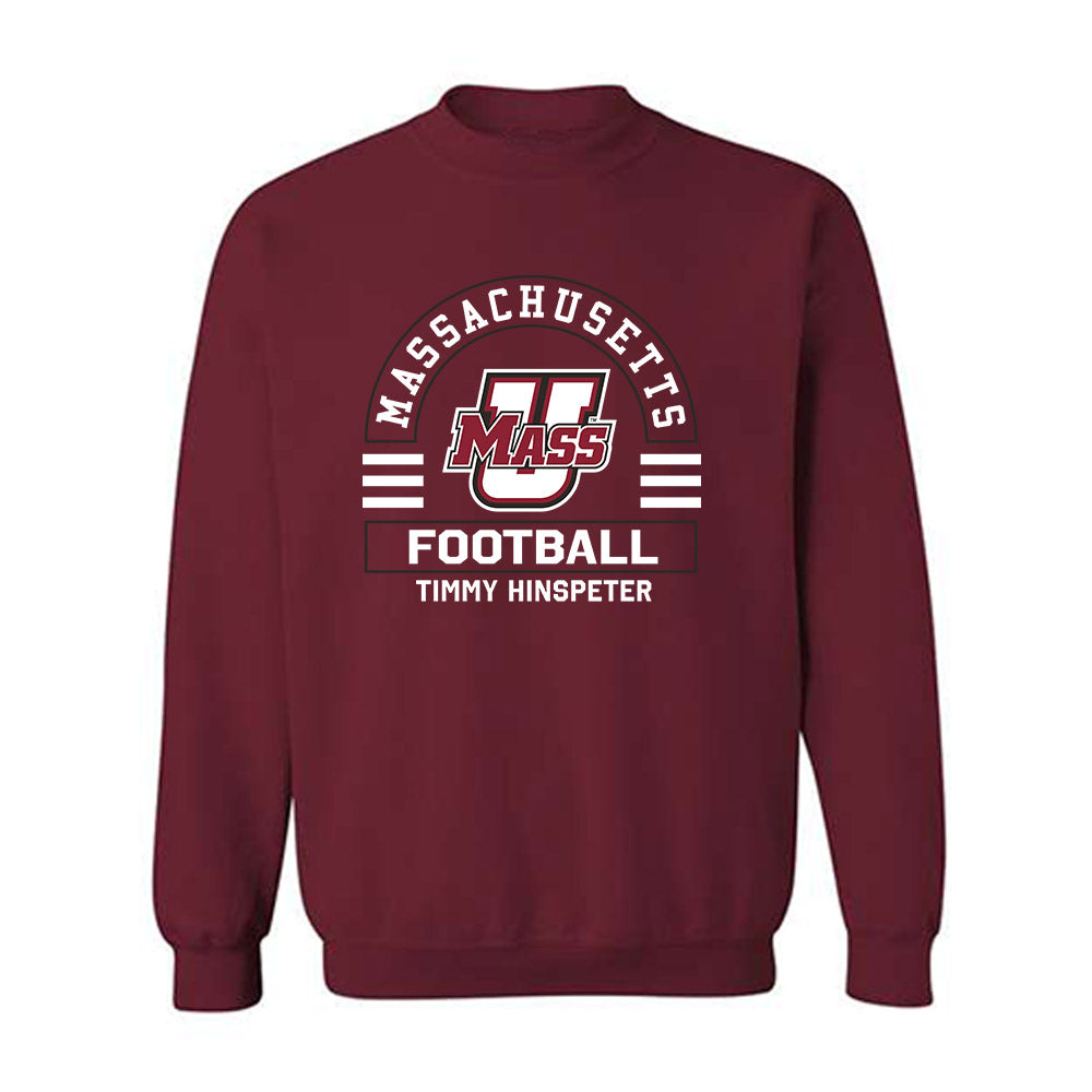 UMass - NCAA Football : Timmy Hinspeter - Classic Fashion Shersey Crewneck Sweatshirt-0