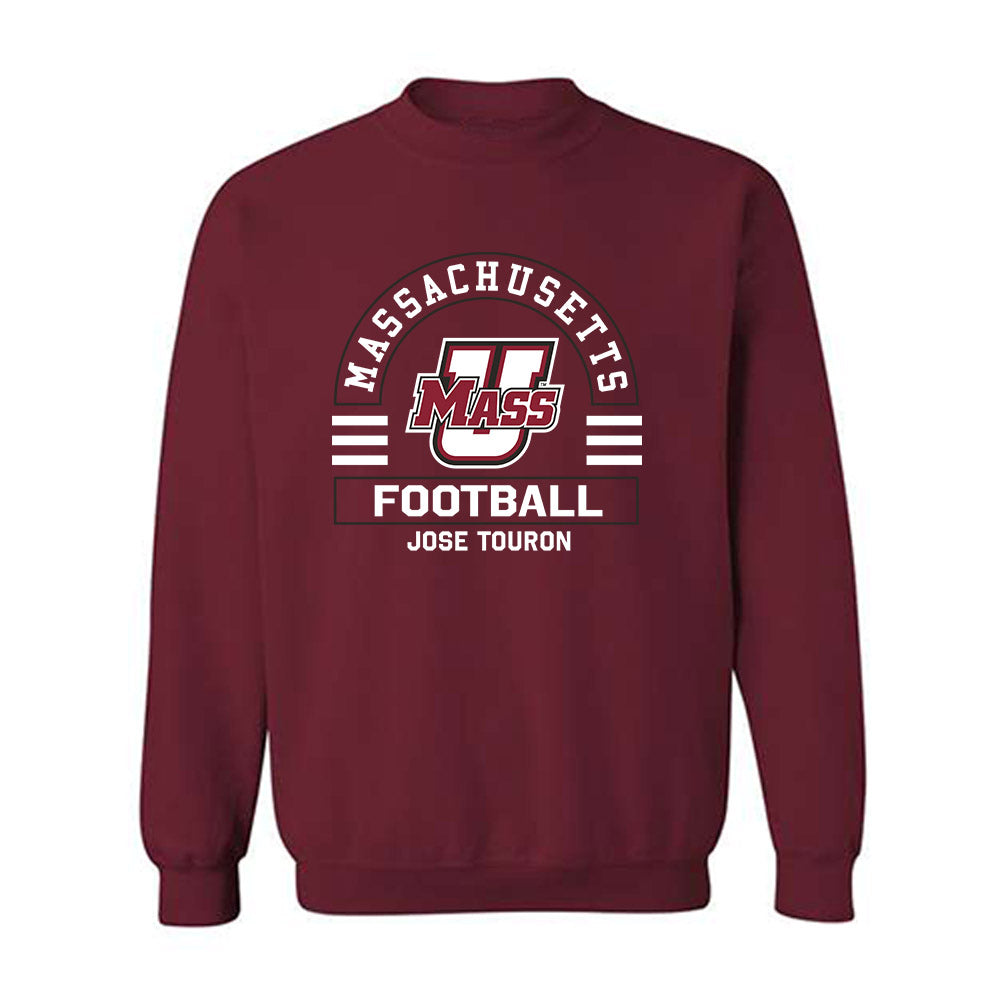 UMass - NCAA Football : Jose Touron - Classic Fashion Shersey Crewneck Sweatshirt-0