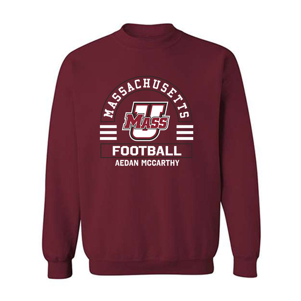 UMass - NCAA Football : Aedan McCarthy - Classic Fashion Shersey Crewneck Sweatshirt-0