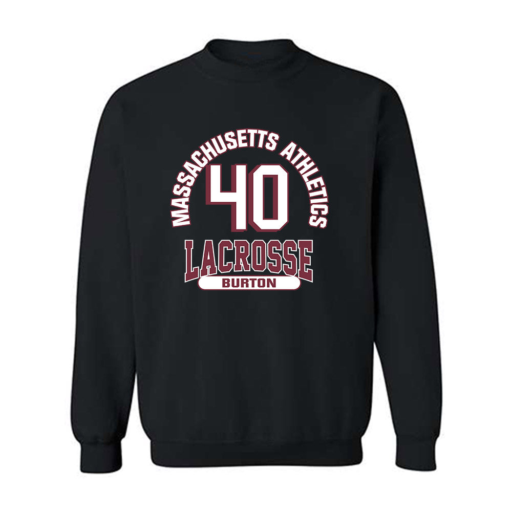UMass - NCAA Men's Lacrosse : Tyler Burton - Classic Fashion Shersey Crewneck Sweatshirt-0