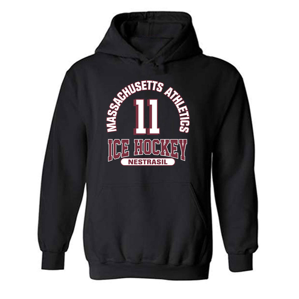 UMass - NCAA Men's Ice Hockey : Vaclav Nestrasil - Classic Fashion Shersey Hooded Sweatshirt-0