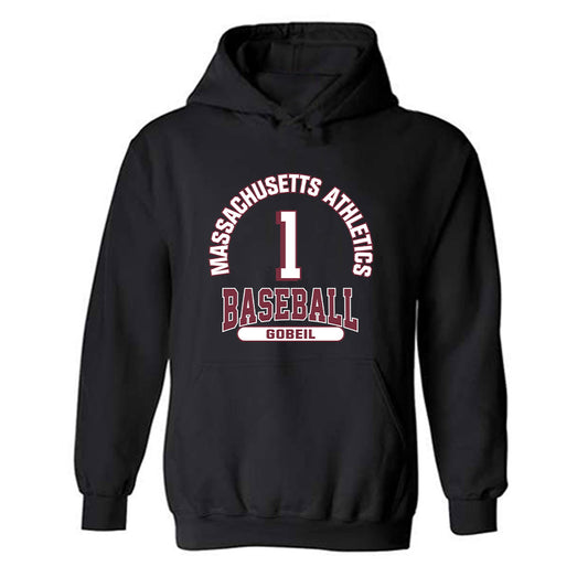 UMass - NCAA Baseball : Dean Gobeil - Classic Fashion Shersey Hooded Sweatshirt-0