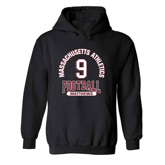UMass - NCAA Football : Devin Matthews - Classic Fashion Shersey Hooded Sweatshirt-0