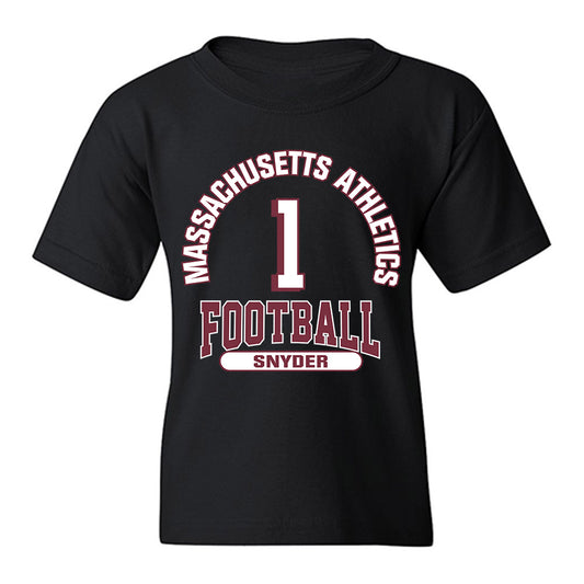 UMass - NCAA Football : DD Snyder - Classic Fashion Shersey Youth T-Shirt-0