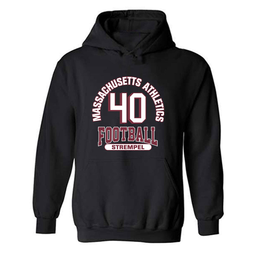 UMass - NCAA Football : Moritz Strempel - Classic Fashion Shersey Hooded Sweatshirt-0