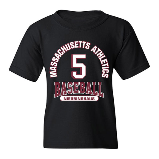 UMass - NCAA Baseball : Jack Niedringhaus - Classic Fashion Shersey Youth T-Shirt-0
