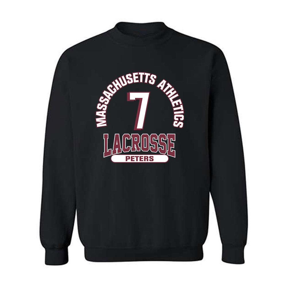 UMass - NCAA Men's Lacrosse : Jack Peters - Classic Fashion Shersey Crewneck Sweatshirt-0