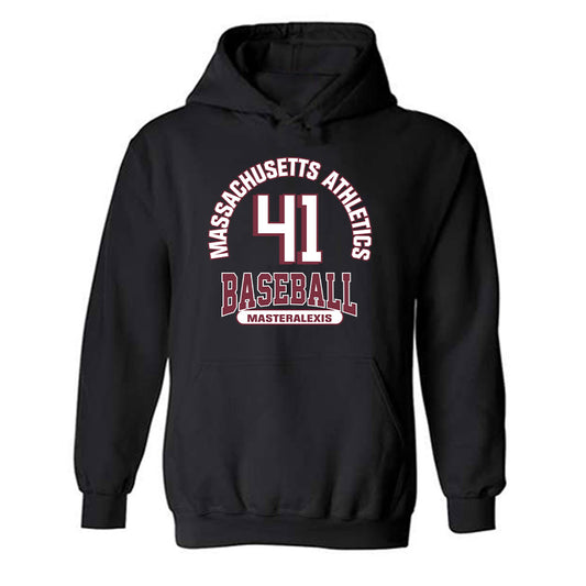 UMass - NCAA Baseball : Justin Masteralexis - Classic Fashion Shersey Hooded Sweatshirt-0