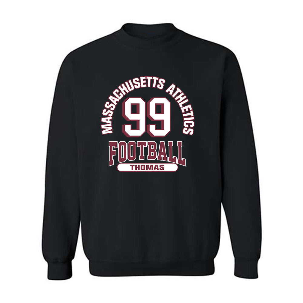 UMass - NCAA Football : Kamarion Thomas - Classic Fashion Shersey Crewneck Sweatshirt-0