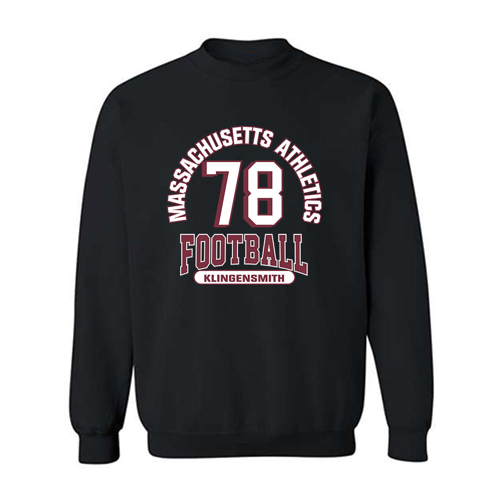 UMass - NCAA Football : Greg Klingensmith - Classic Fashion Shersey Crewneck Sweatshirt-0