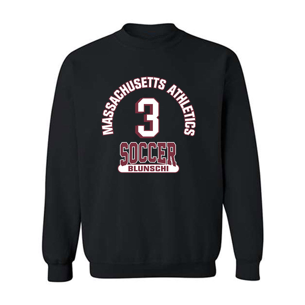 UMass - NCAA Men's Soccer : Jordan Blunschi - Classic Fashion Shersey Crewneck Sweatshirt-0