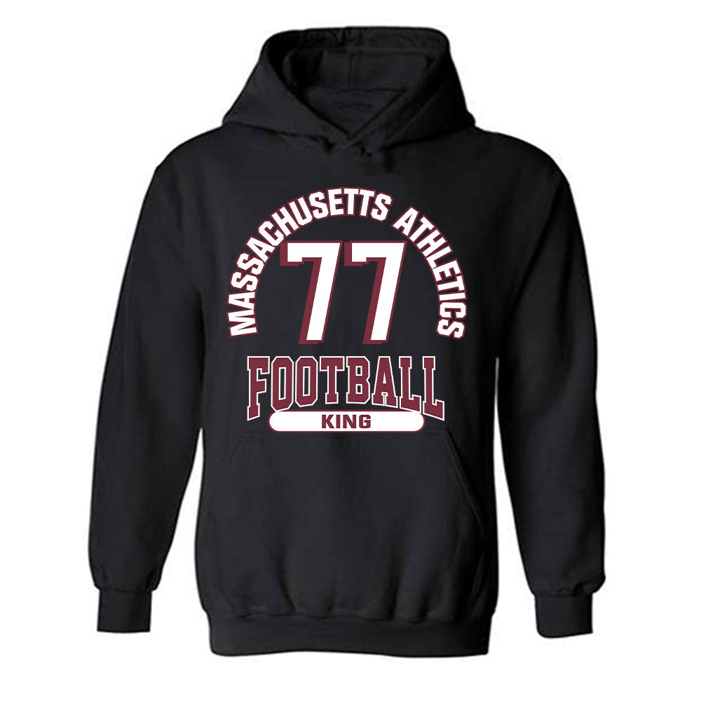 UMass - NCAA Football : Jaxon King - Classic Fashion Shersey Hooded Sweatshirt