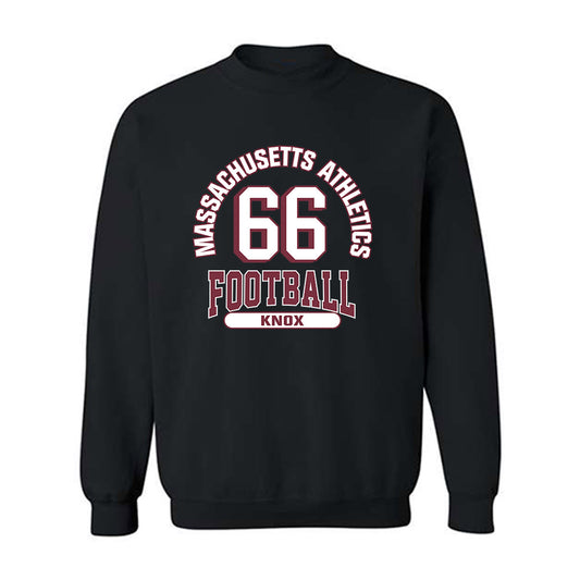 UMass - NCAA Football : Greg Knox - Classic Fashion Shersey Crewneck Sweatshirt-0
