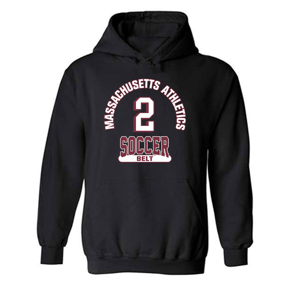 UMass - NCAA Men's Soccer : Quinn Belt - Classic Fashion Shersey Hooded Sweatshirt-0