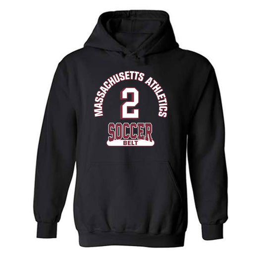 UMass - NCAA Men's Soccer : Quinn Belt - Classic Fashion Shersey Hooded Sweatshirt-0