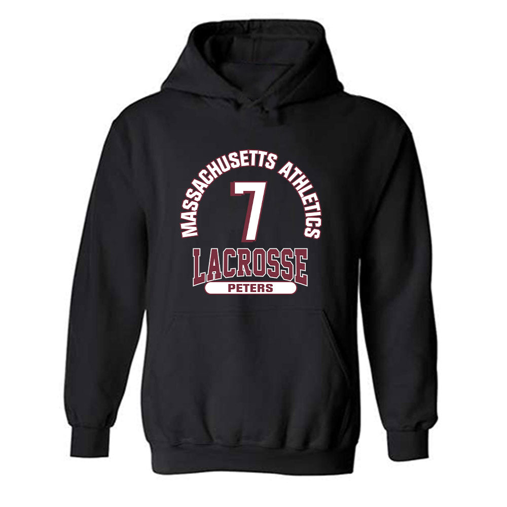 UMass - NCAA Men's Lacrosse : Jack Peters - Classic Fashion Shersey Hooded Sweatshirt-0