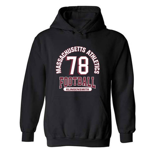 UMass - NCAA Football : Greg Klingensmith - Classic Fashion Shersey Hooded Sweatshirt-0