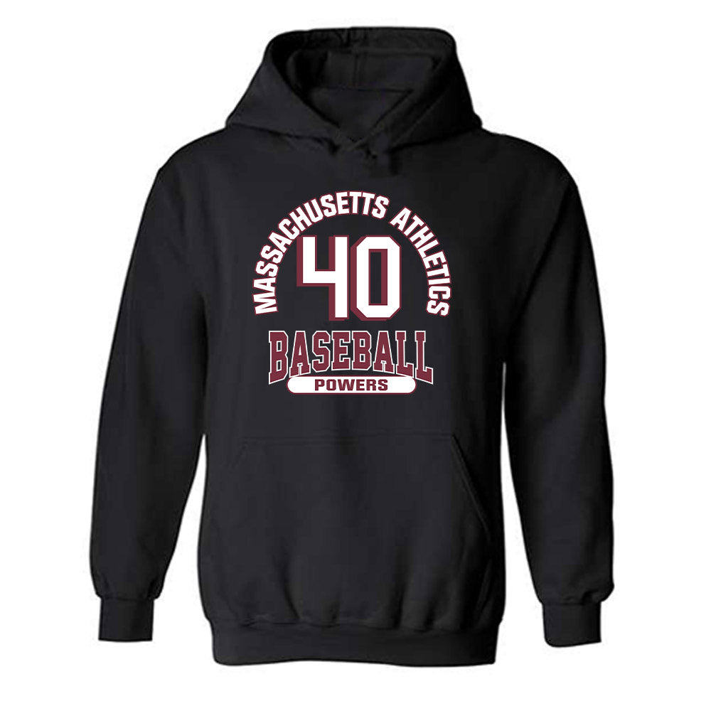 UMass - NCAA Baseball : Callen Powers - Classic Fashion Shersey Hooded Sweatshirt-0