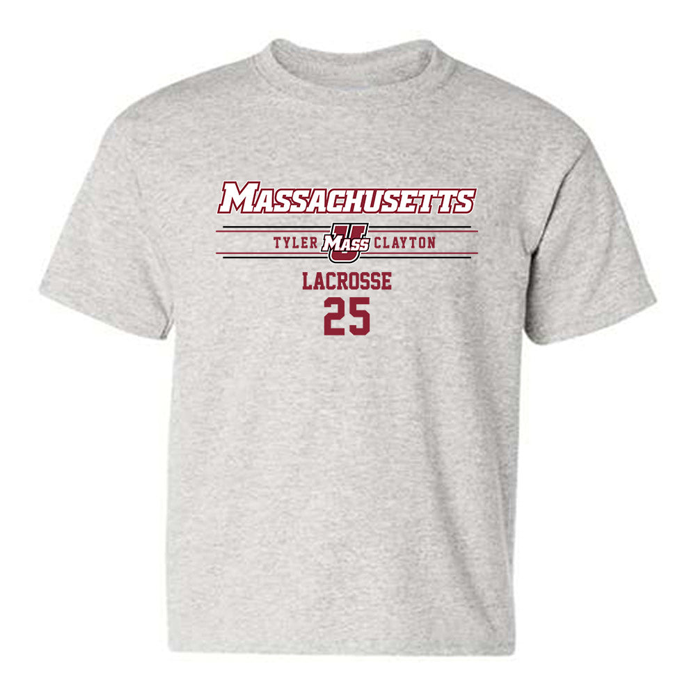 UMass - NCAA Men's Lacrosse : Tyler Clayton - Classic Fashion Shersey Youth T-Shirt-0