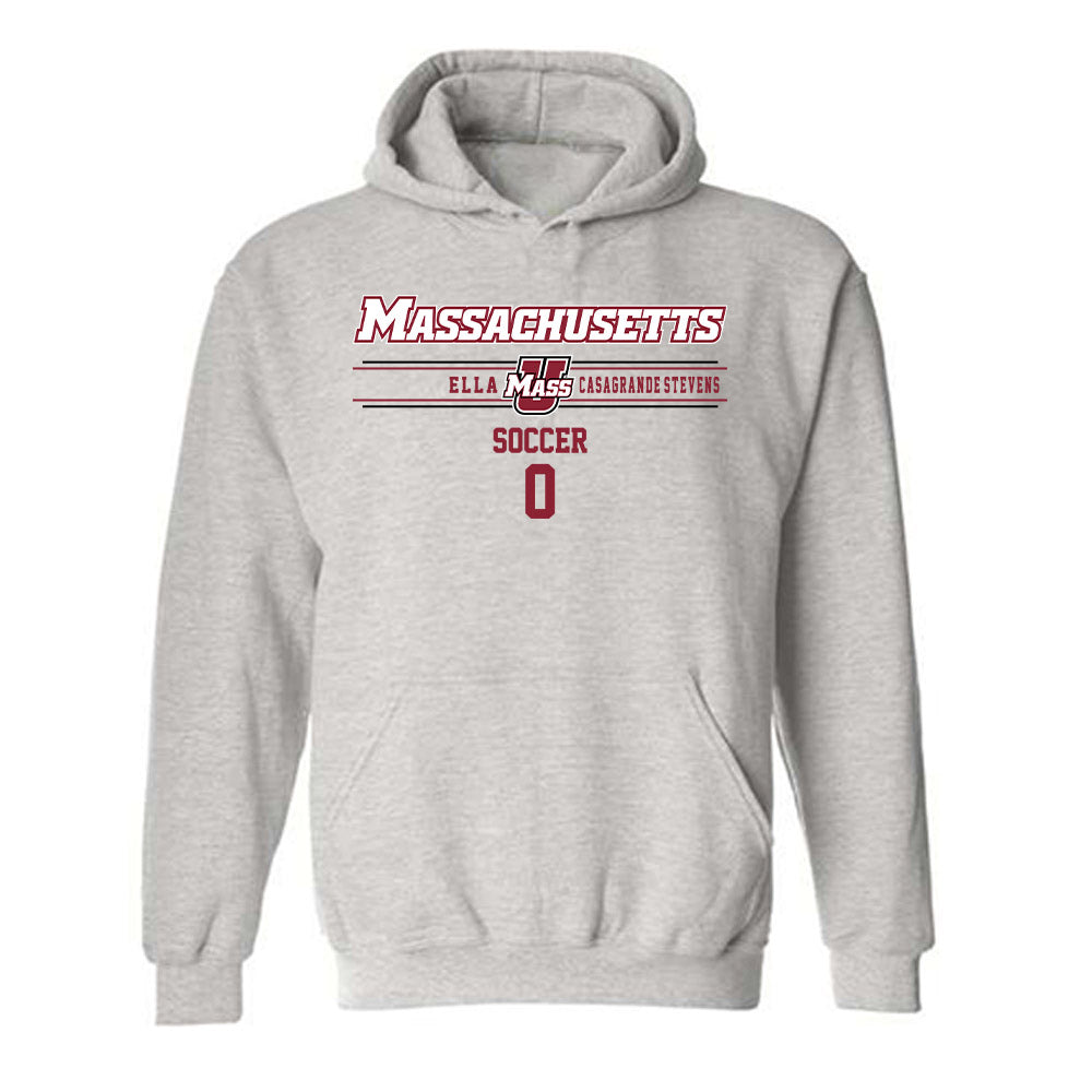 UMass - NCAA Women's Soccer : Ella Casagrande-Stevens - Classic Fashion Shersey Hooded Sweatshirt-0