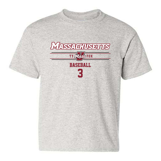 UMass - NCAA Baseball : Ty Fox - Classic Fashion Shersey Youth T-Shirt-0