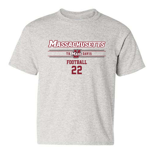 UMass - NCAA Football : Tk Davis - Classic Fashion Shersey Youth T-Shirt-0