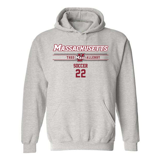 UMass - NCAA Men's Soccer : Theo Allenby - Classic Fashion Shersey Hooded Sweatshirt-0