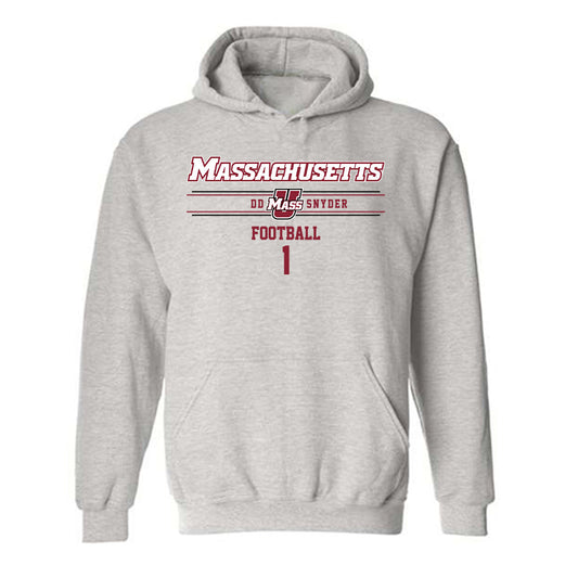 UMass - NCAA Football : DD Snyder - Classic Fashion Shersey Hooded Sweatshirt-0