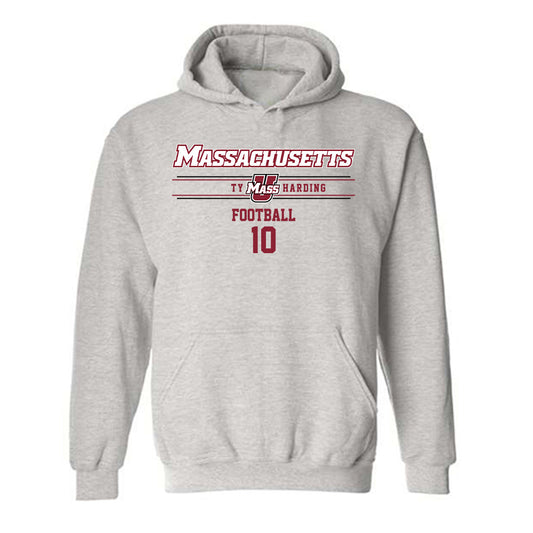 UMass - NCAA Football : TY Harding - Classic Fashion Shersey Hooded Sweatshirt-0