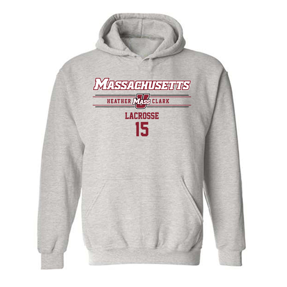 UMass - NCAA Women's Lacrosse : Heather Clark - Classic Fashion Shersey Hooded Sweatshirt-0
