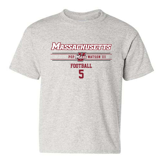 UMass - NCAA Football : Pop Watson III - Classic Fashion Shersey Youth T-Shirt-0