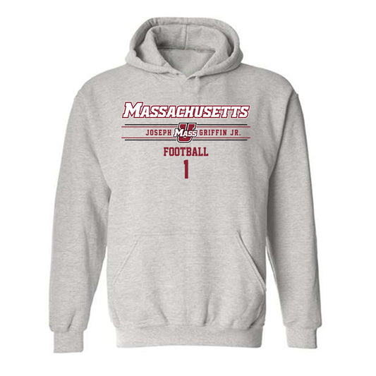 UMass - NCAA Football : Joseph Griffin Jr. - Classic Fashion Shersey Hooded Sweatshirt-0