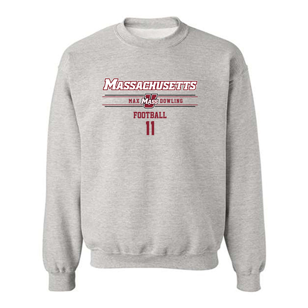 UMass - NCAA Football : Max Dowling - Classic Fashion Shersey Crewneck Sweatshirt-0