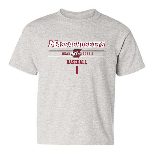 UMass - NCAA Baseball : Dean Gobeil - Classic Fashion Shersey Youth T-Shirt-0