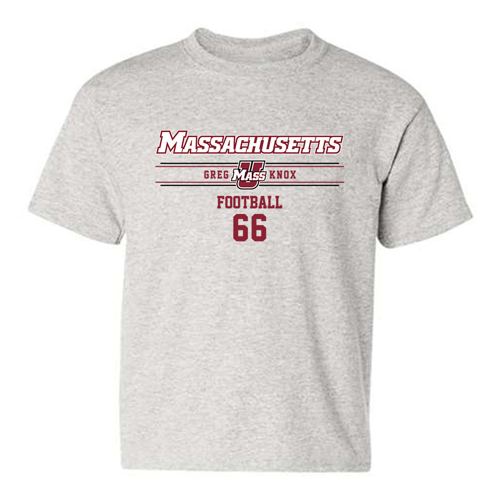 UMass - NCAA Football : Greg Knox - Classic Fashion Shersey Youth T-Shirt-0