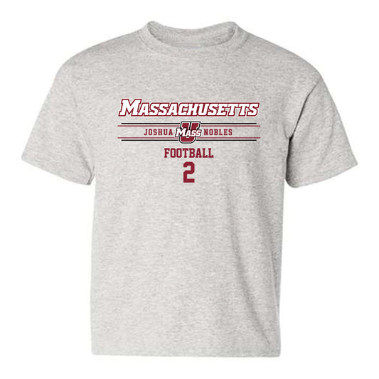 UMass - NCAA Football : Joshua Nobles - Classic Fashion Shersey Youth T-Shirt-0