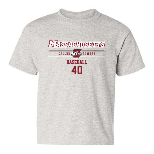 UMass - NCAA Baseball : Callen Powers - Classic Fashion Shersey Youth T-Shirt-0