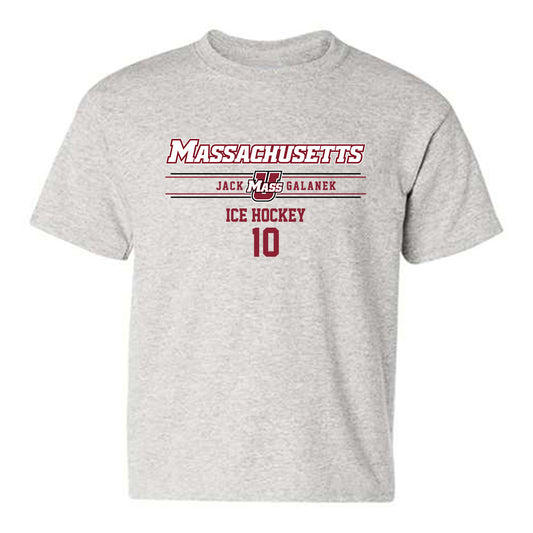 UMass - NCAA Men's Ice Hockey : Jack Galanek - Classic Fashion Shersey Youth T-Shirt-0