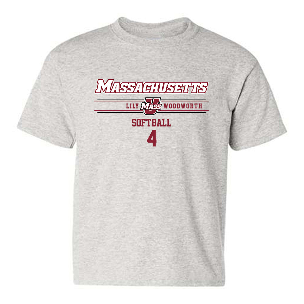 UMass - NCAA Softball : Lily Woodworth - Classic Fashion Shersey Youth T-Shirt-0