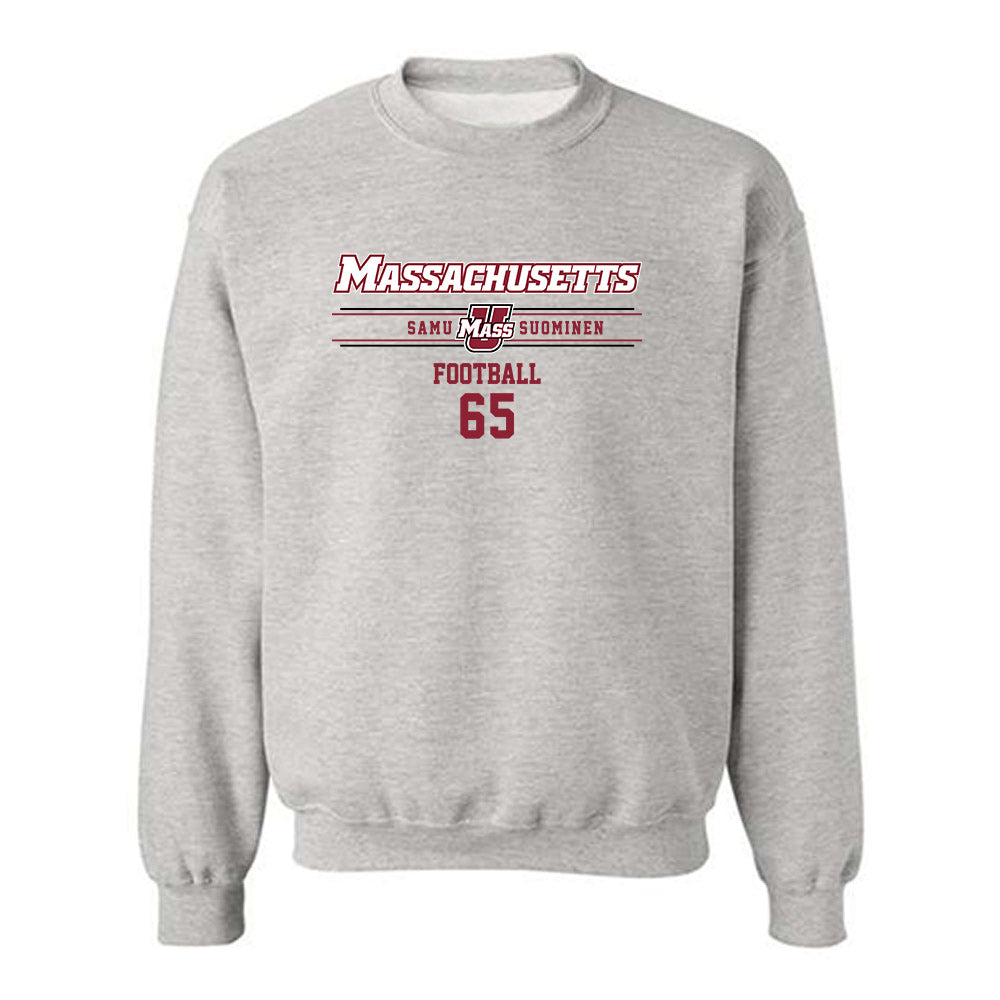 UMass - NCAA Football : Samu Suominen - Classic Fashion Shersey Crewneck Sweatshirt-0