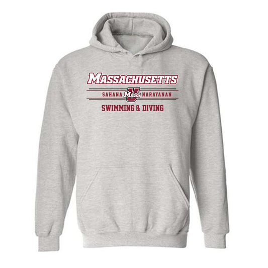 UMass - NCAA Women's Swimming & Diving : Sahana Narayanan - Classic Fashion Shersey Hooded Sweatshirt-0