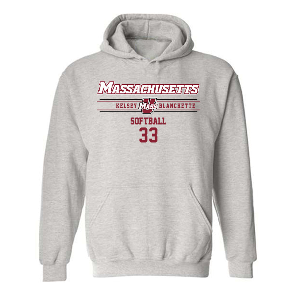 UMass - NCAA Softball : Kelsey Blanchette - Classic Fashion Shersey Hooded Sweatshirt-0