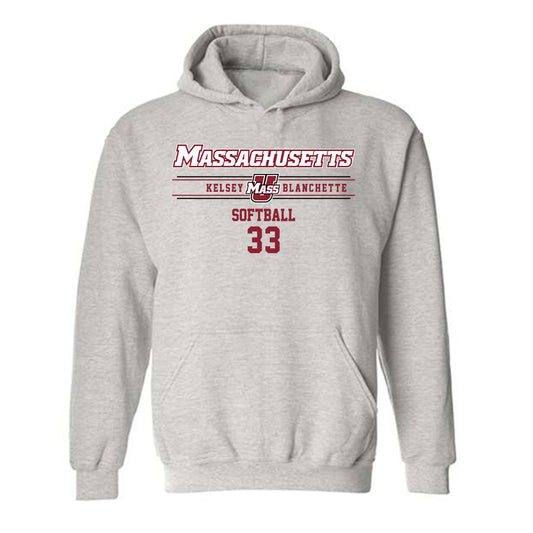 UMass - NCAA Softball : Kelsey Blanchette - Classic Fashion Shersey Hooded Sweatshirt-0