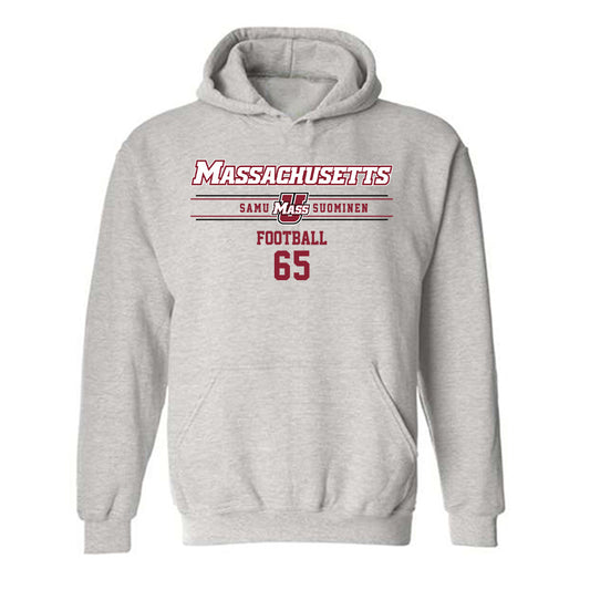 UMass - NCAA Football : Samu Suominen - Classic Fashion Shersey Hooded Sweatshirt-0